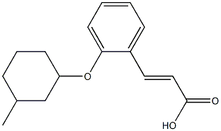 3-{2-[(3-methylcyclohexyl)oxy]phenyl}prop-2-enoic acid Struktur