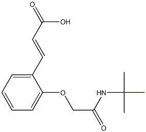 3-{2-[(tert-butylcarbamoyl)methoxy]phenyl}prop-2-enoic acid Struktur