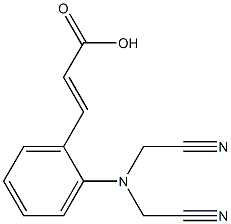 3-{2-[bis(cyanomethyl)amino]phenyl}prop-2-enoic acid Struktur