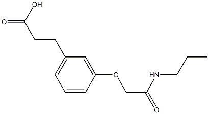 3-{3-[(propylcarbamoyl)methoxy]phenyl}prop-2-enoic acid Struktur