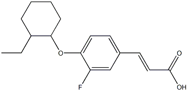 3-{4-[(2-ethylcyclohexyl)oxy]-3-fluorophenyl}prop-2-enoic acid Struktur