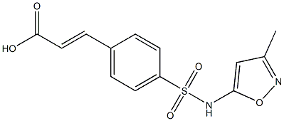 3-{4-[(3-methyl-1,2-oxazol-5-yl)sulfamoyl]phenyl}prop-2-enoic acid Struktur