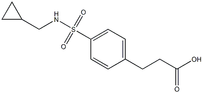 3-{4-[(cyclopropylmethyl)sulfamoyl]phenyl}propanoic acid Struktur