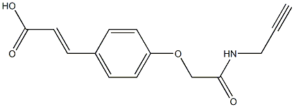 3-{4-[(prop-2-yn-1-ylcarbamoyl)methoxy]phenyl}prop-2-enoic acid Struktur