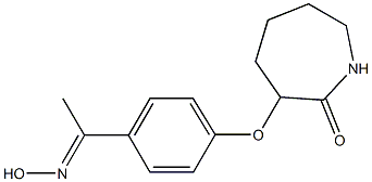 3-{4-[1-(hydroxyimino)ethyl]phenoxy}azepan-2-one Struktur