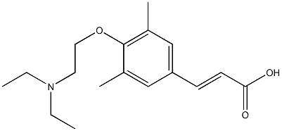 3-{4-[2-(diethylamino)ethoxy]-3,5-dimethylphenyl}prop-2-enoic acid Struktur