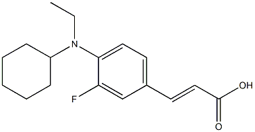 3-{4-[cyclohexyl(ethyl)amino]-3-fluorophenyl}prop-2-enoic acid Struktur