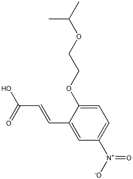 3-{5-nitro-2-[2-(propan-2-yloxy)ethoxy]phenyl}prop-2-enoic acid Struktur