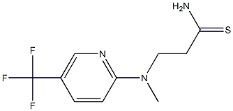 3-{methyl[5-(trifluoromethyl)pyridin-2-yl]amino}propanethioamide Struktur