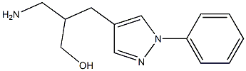 3-amino-2-[(1-phenyl-1H-pyrazol-4-yl)methyl]propan-1-ol Struktur