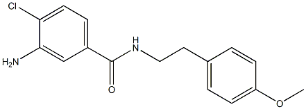 3-amino-4-chloro-N-[2-(4-methoxyphenyl)ethyl]benzamide Struktur