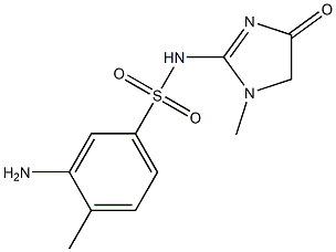 3-amino-4-methyl-N-(1-methyl-4-oxo-4,5-dihydro-1H-imidazol-2-yl)benzene-1-sulfonamide Struktur