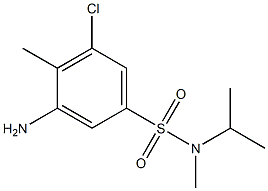 3-amino-5-chloro-N,4-dimethyl-N-(propan-2-yl)benzene-1-sulfonamide Struktur