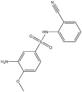 3-amino-N-(2-cyanophenyl)-4-methoxybenzene-1-sulfonamide Struktur