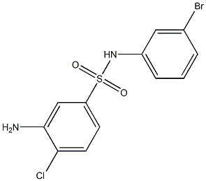 3-amino-N-(3-bromophenyl)-4-chlorobenzene-1-sulfonamide Struktur