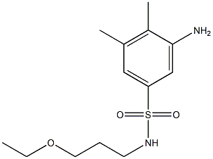 3-amino-N-(3-ethoxypropyl)-4,5-dimethylbenzene-1-sulfonamide Struktur