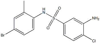 3-amino-N-(4-bromo-2-methylphenyl)-4-chlorobenzene-1-sulfonamide Struktur