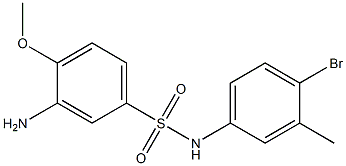 3-amino-N-(4-bromo-3-methylphenyl)-4-methoxybenzene-1-sulfonamide Struktur