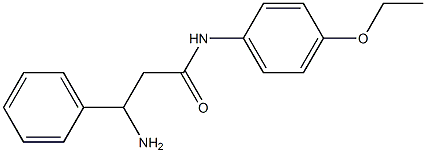 3-amino-N-(4-ethoxyphenyl)-3-phenylpropanamide Struktur