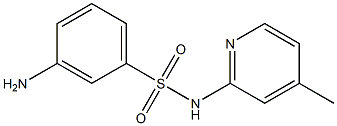 3-amino-N-(4-methylpyridin-2-yl)benzene-1-sulfonamide Struktur