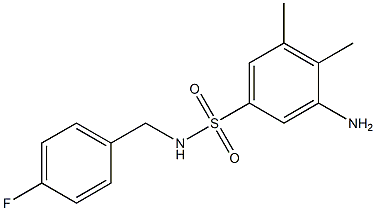 3-amino-N-[(4-fluorophenyl)methyl]-4,5-dimethylbenzene-1-sulfonamide Struktur