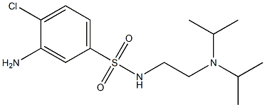 3-amino-N-{2-[bis(propan-2-yl)amino]ethyl}-4-chlorobenzene-1-sulfonamide Struktur