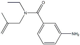 3-amino-N-ethyl-N-(2-methylprop-2-enyl)benzamide Struktur