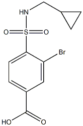 3-bromo-4-[(cyclopropylmethyl)sulfamoyl]benzoic acid Struktur