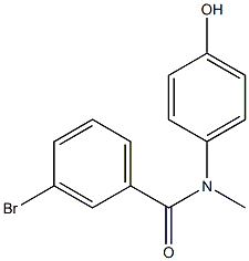 3-bromo-N-(4-hydroxyphenyl)-N-methylbenzamide Struktur