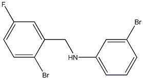 3-bromo-N-[(2-bromo-5-fluorophenyl)methyl]aniline Struktur