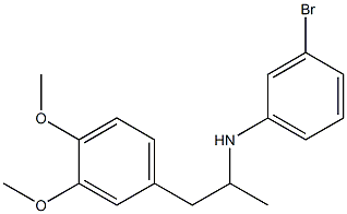 3-bromo-N-[1-(3,4-dimethoxyphenyl)propan-2-yl]aniline Struktur