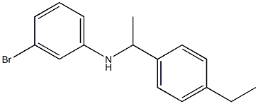 3-bromo-N-[1-(4-ethylphenyl)ethyl]aniline Struktur