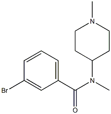 3-bromo-N-methyl-N-(1-methylpiperidin-4-yl)benzamide Struktur