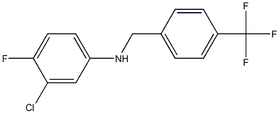 3-chloro-4-fluoro-N-{[4-(trifluoromethyl)phenyl]methyl}aniline Struktur