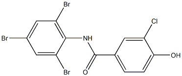 3-chloro-4-hydroxy-N-(2,4,6-tribromophenyl)benzamide Struktur