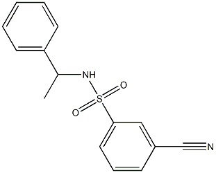 3-cyano-N-(1-phenylethyl)benzenesulfonamide Struktur