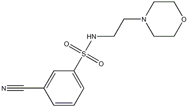 3-cyano-N-(2-morpholin-4-ylethyl)benzenesulfonamide Struktur