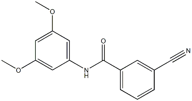 3-cyano-N-(3,5-dimethoxyphenyl)benzamide Struktur