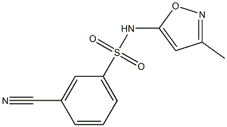 3-cyano-N-(3-methylisoxazol-5-yl)benzenesulfonamide Struktur