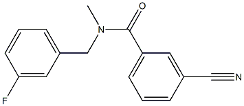 3-cyano-N-[(3-fluorophenyl)methyl]-N-methylbenzamide Struktur