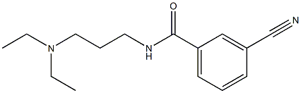 3-cyano-N-[3-(diethylamino)propyl]benzamide Struktur