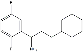 3-cyclohexyl-1-(2,5-difluorophenyl)propan-1-amine Struktur