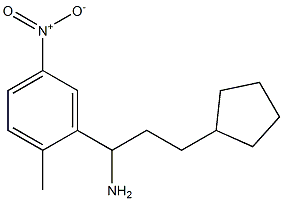 3-cyclopentyl-1-(2-methyl-5-nitrophenyl)propan-1-amine Struktur