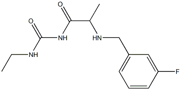 3-ethyl-1-(2-{[(3-fluorophenyl)methyl]amino}propanoyl)urea Struktur