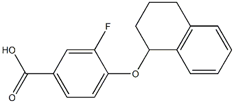 3-fluoro-4-(1,2,3,4-tetrahydronaphthalen-1-yloxy)benzoic acid Struktur