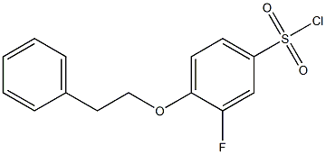 3-fluoro-4-(2-phenylethoxy)benzene-1-sulfonyl chloride Struktur