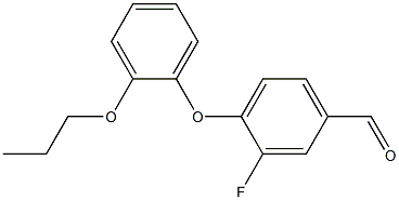 3-fluoro-4-(2-propoxyphenoxy)benzaldehyde Struktur