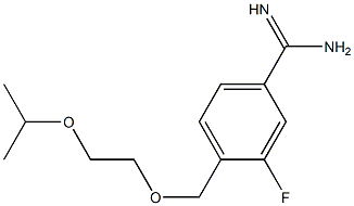 3-fluoro-4-[(2-isopropoxyethoxy)methyl]benzenecarboximidamide Struktur