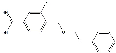 3-fluoro-4-[(2-phenylethoxy)methyl]benzene-1-carboximidamide Struktur