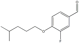 3-fluoro-4-[(4-methylpentyl)oxy]benzaldehyde Struktur